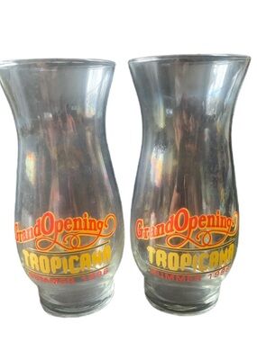 Vintage Tropicana Hotel Casino Atlantic City Grand Opening Hurricane Glass Lot